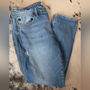 KanCan Light Blue Straight-Leg Women's Jeans with Subtle Distress